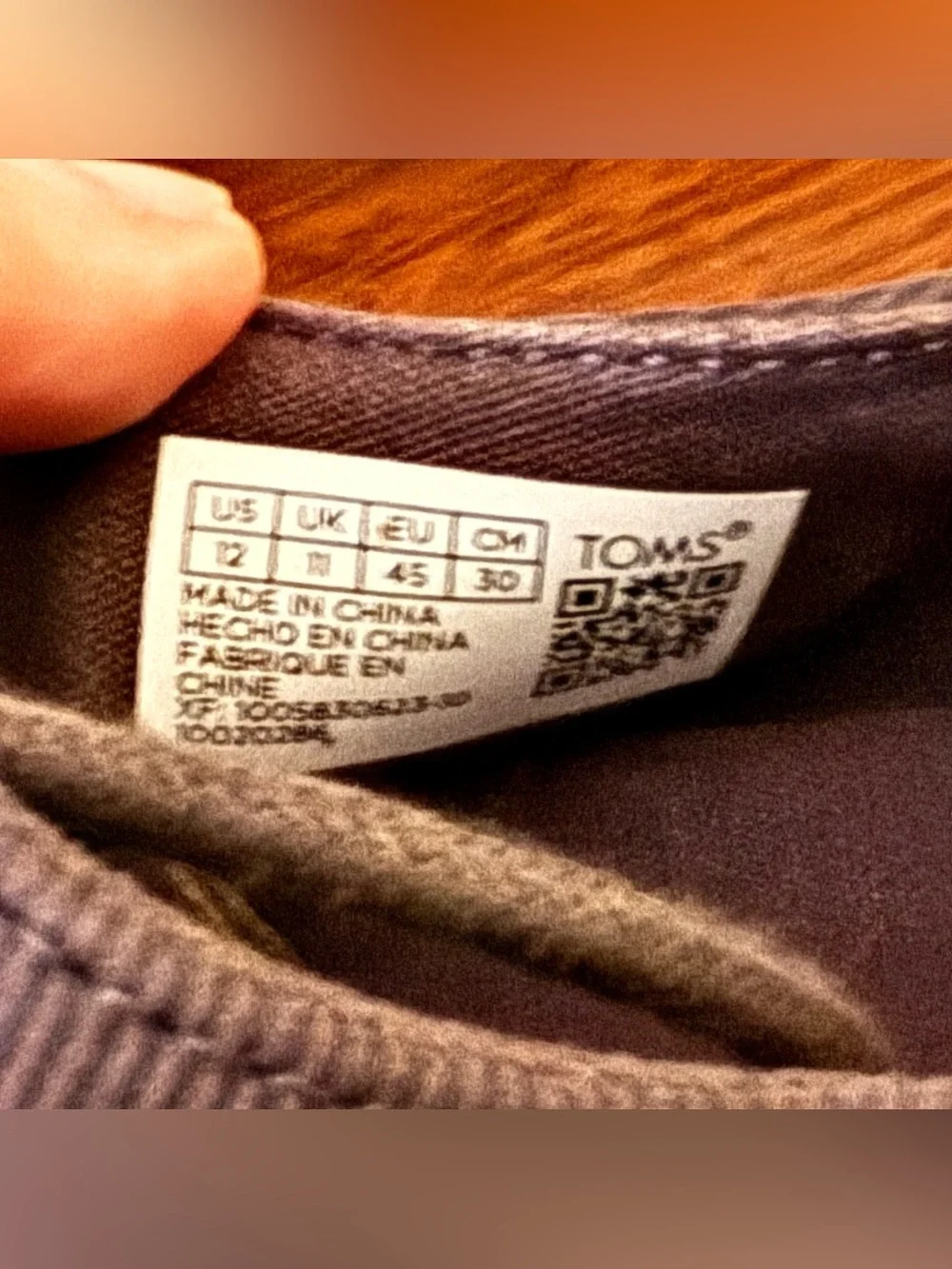 TOMS Navi Trvl Lite Oxford Shoes Men's Size 12 Grey Lace Up Low Top